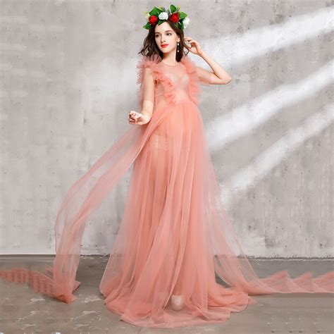 2017 New Style Maternity Photography Props Maternity Flower Dress