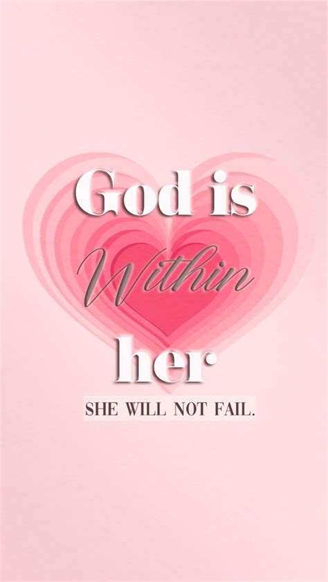 God Is Within Her She Will Not Fail Christian Quotes God Christian