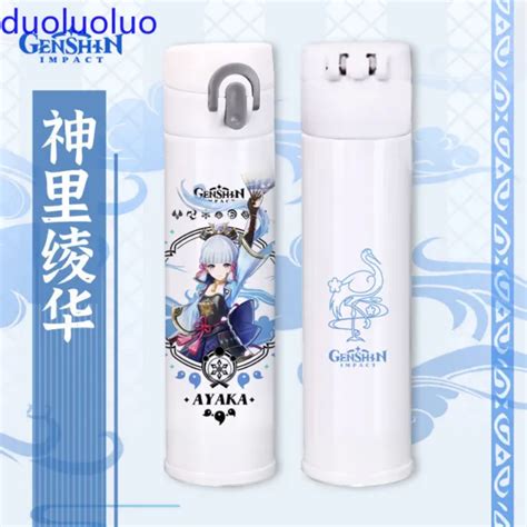 Genshin Impact Anime Kamisato Ayaka Stainless Steel Thermos Cup Water Bottle Y Picclick