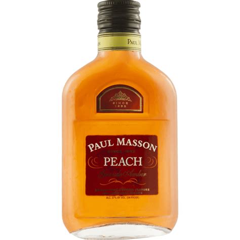 Paul Masson Peach Brandy 200ml 54 Proof Beer Wine Spirits Sun Fresh