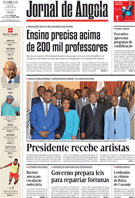 Jornal de Angola (3 jan 2018) - Jornais e Revistas - SAPO 24