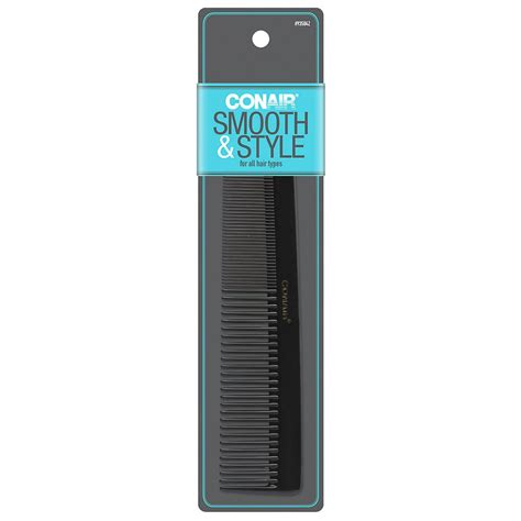 Conair Smooth And Style Classic Dressing Comb For All Hair Types Black