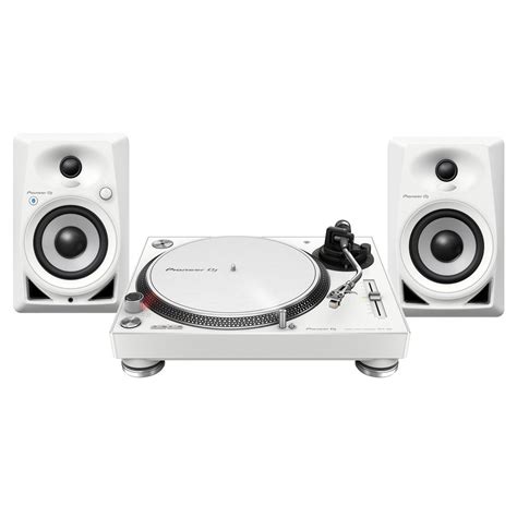 Pioneer Plx 500 Turntable With Dm 40bt Monitor Speakers White At