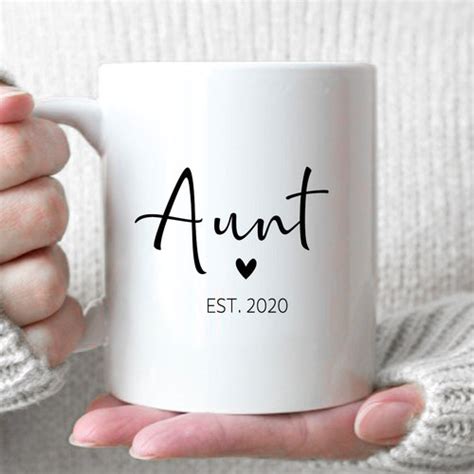 Aunt Pregnancy Announcement New Aunt Mug New Uncle Gift Etsy