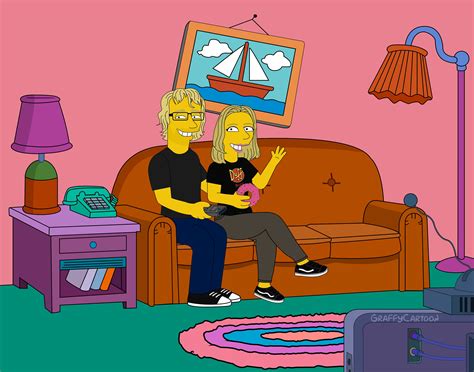 Digital Simpsons Portrait Simpson Portrait Simpsons Turn Me Yellow Couple Portrait Christmas