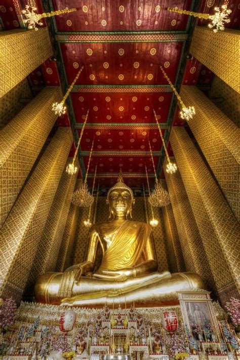 Golden Buddha Bangkok Thailand Taken Inside An Old Temple Wat