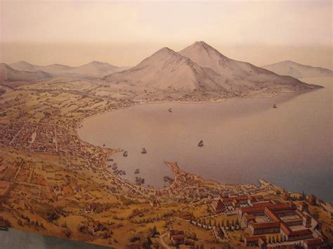 The Neapolisnaples Gulf With Vesuvius Reconstruction In Roman Age