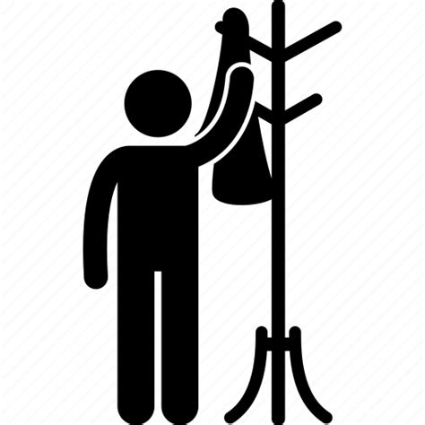 Clothes Hang Hanger Hanging Man Person Standing Icon