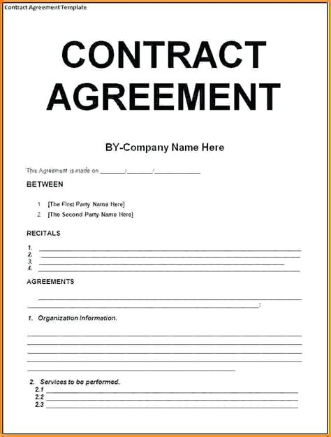 The promise may be to do something or to refrain from doing something. 9+ Contract Agreement Letter Examples - PDF | Examples