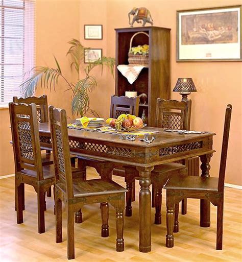 Jali Dining Set Solid Wood Furniture Buy Dining Table Online Saraf Furniture Furniture
