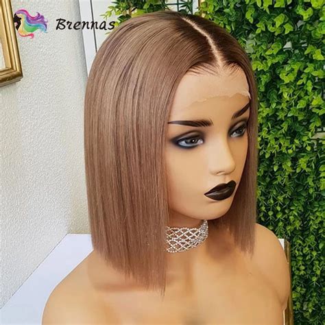 Brazilian Human Hair Lace Wig 1b27 Ombre Straight Short Bob Lace Front
