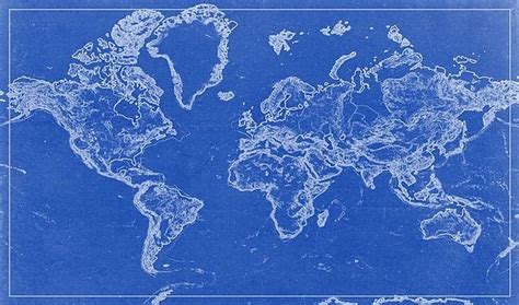 Blueprint Drawing Of World Map By Celestial Images Blueprint Drawing