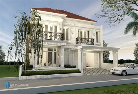Project Desain Rumah Tinggal 2 Lantai Gaya Klasik Modern Desain Arsitek