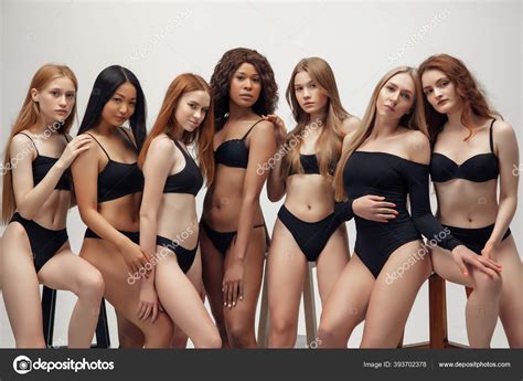 Group Of Women With Different Body And Ethnicity Posing Together To Show The Woman Power And