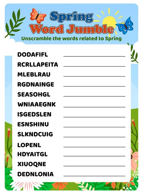 10 Best Printable Jumble Word Puzzles Coping