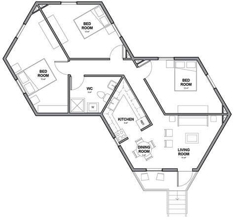 Double unit Hex House by Architects for Society refugee ...