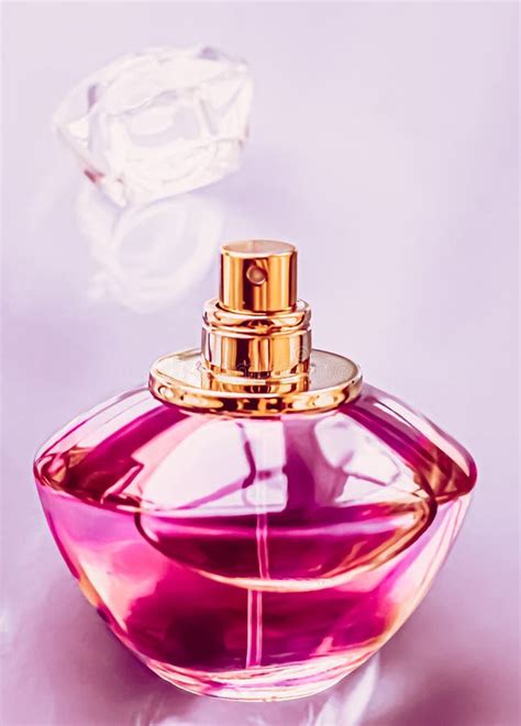 Womens Perfume Pink Cologne Bottle As Vintage Fragrance Eau De Parfum As Holiday Gift Luxury
