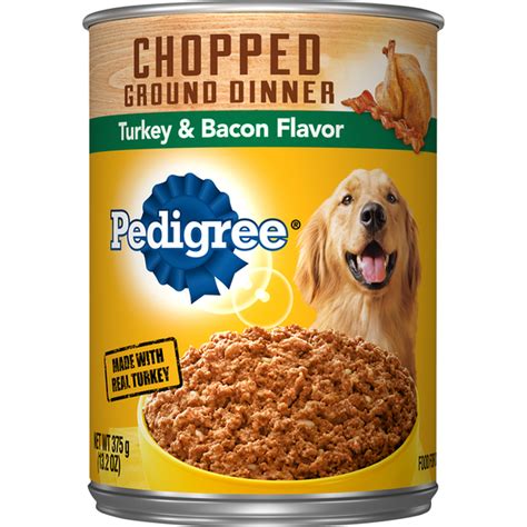 Pedigree Dog Food Turkey And Bacon Flavor Chopped Ground Dinner 132