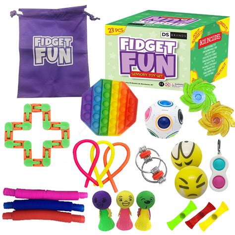 Buy Ds Brands Fidget Toy Set 23 Pc Fidget Fun Box With Simple Pop It