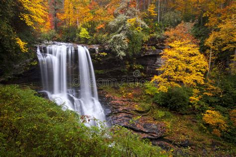 Dry Falls Autumn Waterfalls Highlands Nc Mountains Stock Photo Image