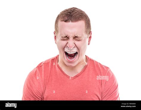 Angry Man Screaming Stock Photo Alamy