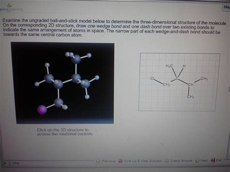 How do two molecules of water stick together? Solved: Examine The Ungraded Ball And Stick Model Below To ...