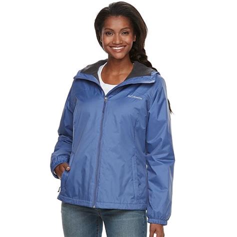 Womens Columbia Rain To Fame Sherpa Lined Hooded Rain Jacket