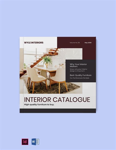 Free Free Interior Design Catalog And Examples Template Download In