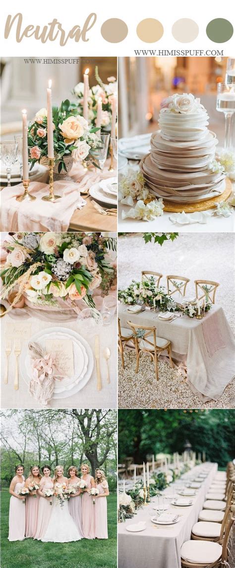 Spring is such a wonderful and inspiring time of year. Wedding Color Trends 2019: 45 Neutral Spring Wedding Color ...