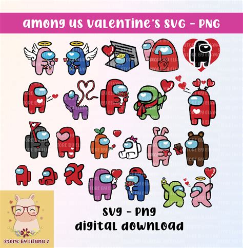 Valentine Among Us Svg Png Among Us Is My Valentine Among Us Etsy