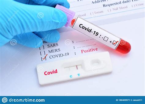 Positive Test Result By Using Rapid Test Device For COVID-19 Virus 