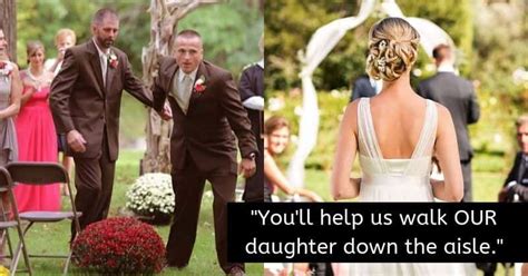 This Brides Dad Paused Her Wedding So Her Stepdad Could Walk Her Down The Aisle Too Scoop
