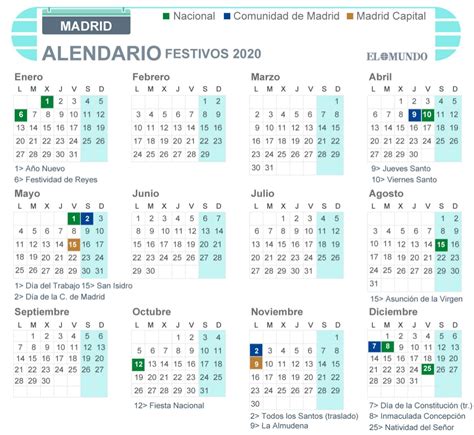 Calendario Laboral En Madrid Capital Festivos Y Puentes Madrid