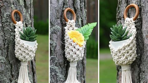 Now who's the dope on a rope? DIY MACRAME POT HANGER | PLANT HANGER | WALL BASKET ...