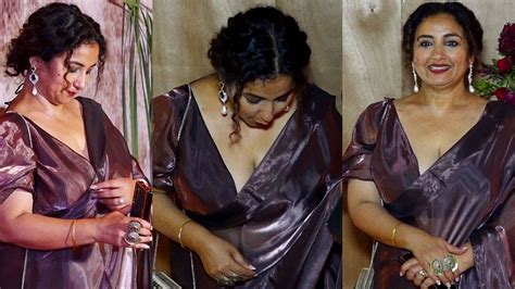 Hayee 😍 Divya Dutta Purposely Showing Of Her Huge Cleavage In Bold Saree At Cocktail Party