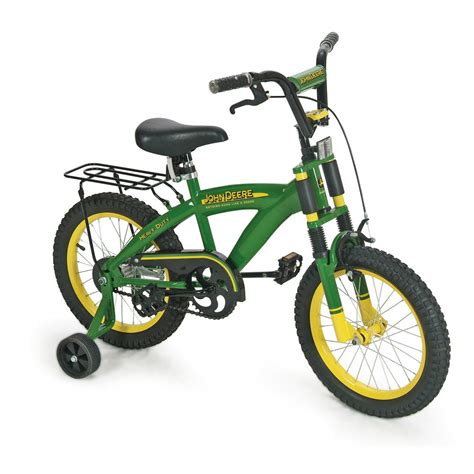John Deere 16 In Boys Bicycle Kids Bike With Training Wheels And