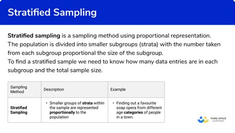 Stratified Sampling Gcse Maths Steps Examples And Worksheet