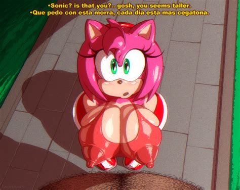 Rule 34 Amy Rose Angelauxes Big Breasts Pink Hair Pink Skin Sonic