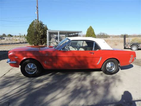 1965 Ford Mustang Convertible Red With White Interior 51k Orig Miles