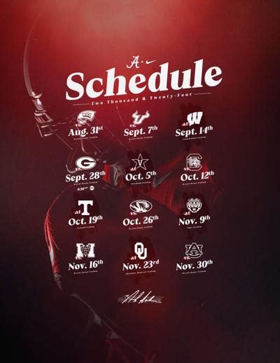Alabama鈥檚 2024 Football Schedule Released News