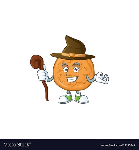 Sweet And Tricky Witch Molasses Cookies Cartoon Vector Image