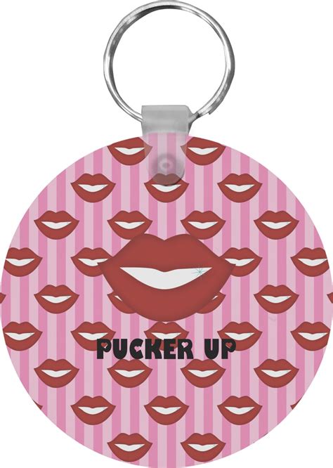 Lips Pucker Up Plastic Keychain Youcustomizeit