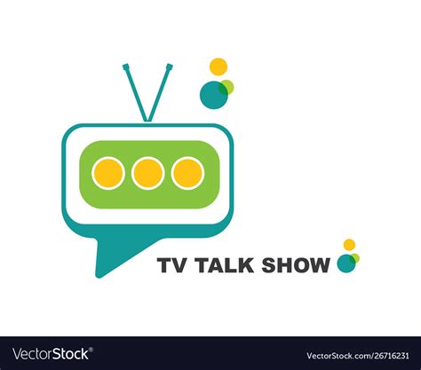 Tv Talk Show Logo Icon Royalty Free Vector Image