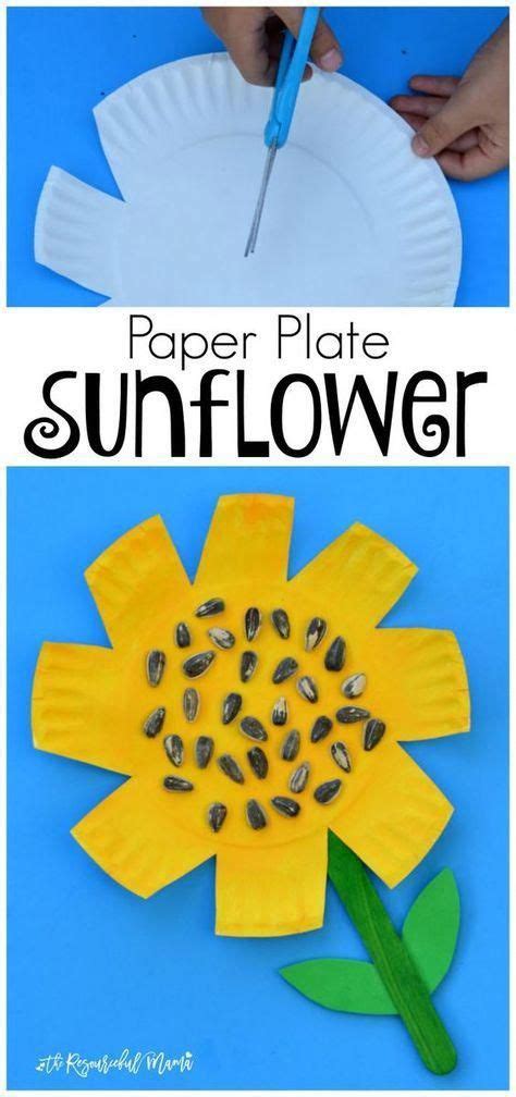 Paper Plate Sunflower Craft Flower Crafts Preschool