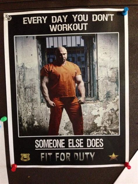 Modern Poster Telling Law Enforcement Officials To Stay In Shape