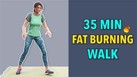 35 Min Fat Burning Walk Intense Walking Workout At Home Youtube