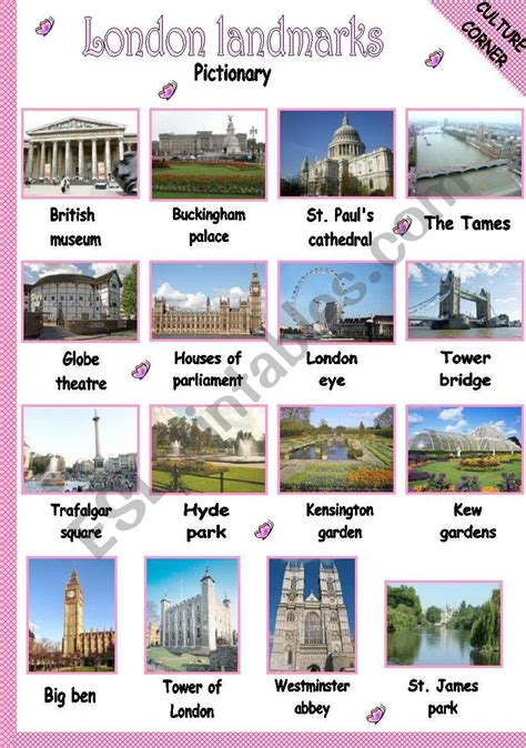 Famous Landmarks Quiz With Key English Esl Worksheets