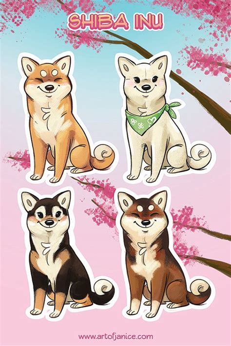 Shiba Inu Stickers By Thejindodogshop On Etsy Shiba