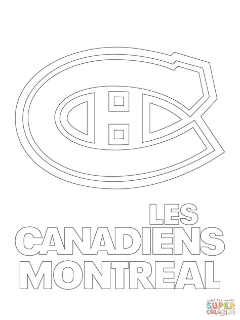 Montreal Canadiens Logo Coloring Page Free Printable Coloring Pages