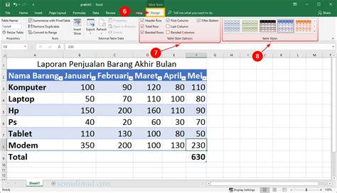 Cara Buat Tabel Di Excel